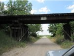 UP Railroad Bridge on Cameron Lane looking West